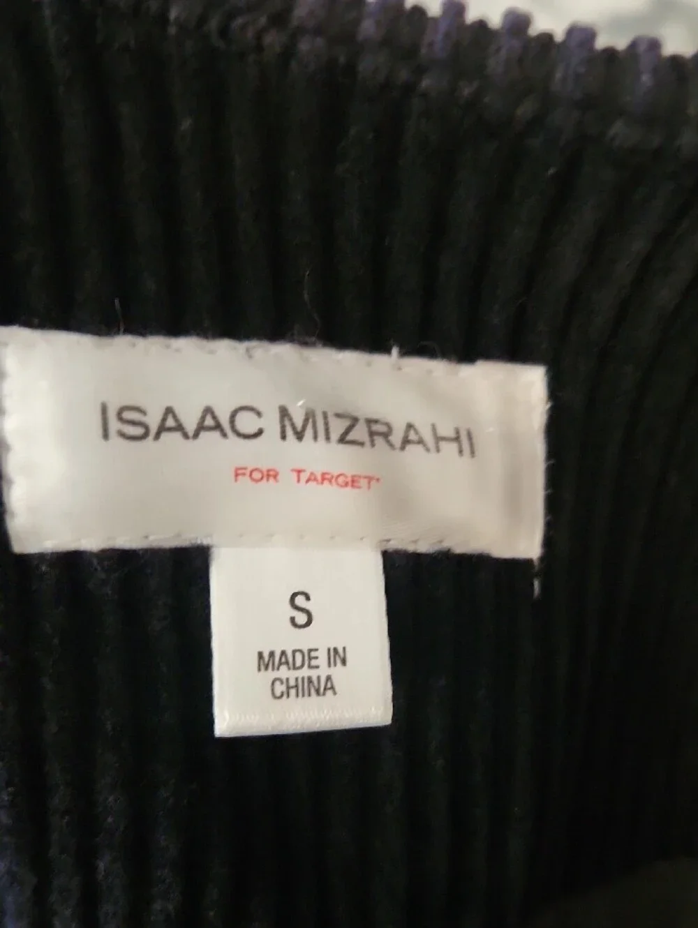 Isaac Mizrahi Black Corduroy Button Front Blazer